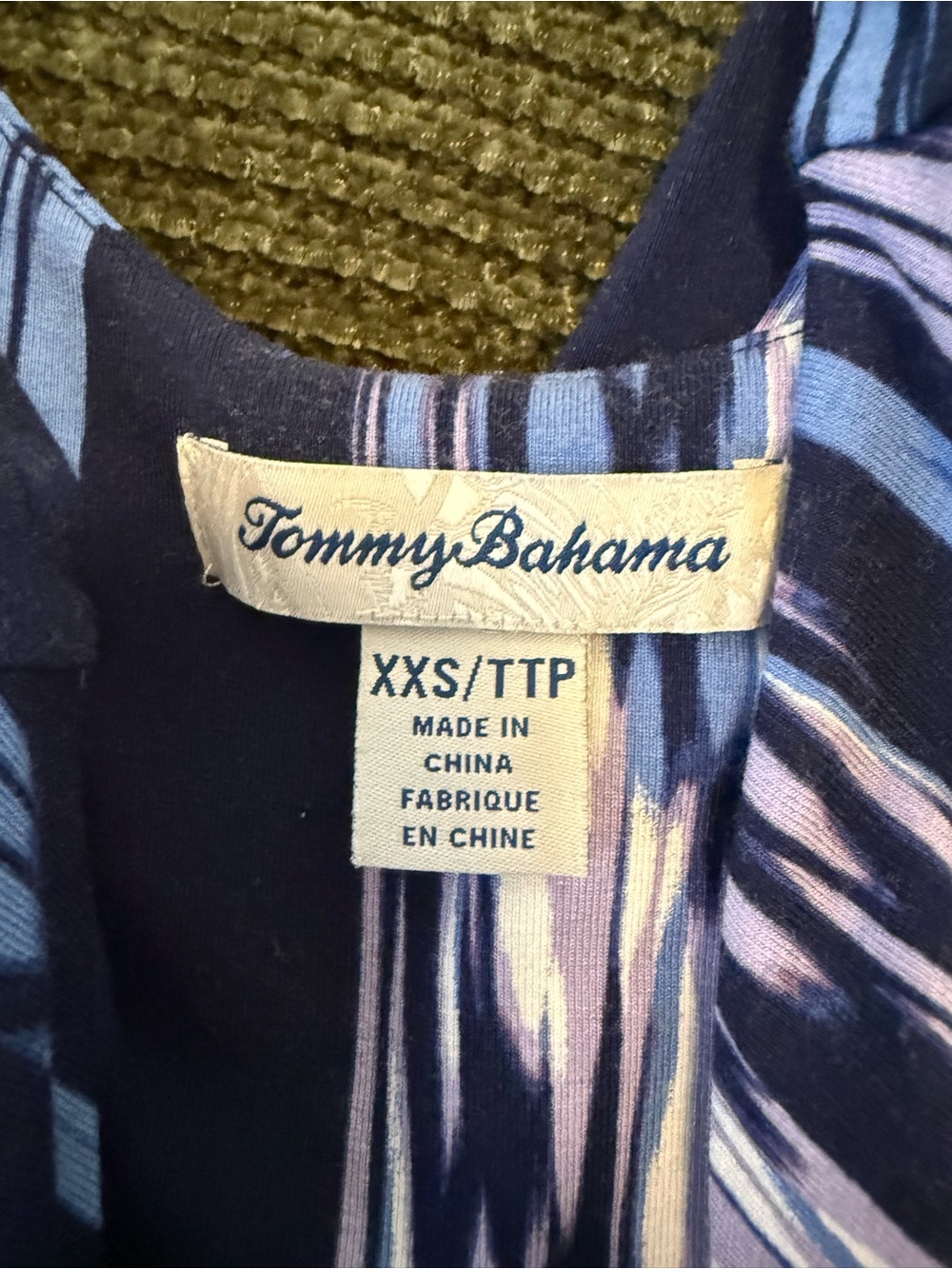 Tommy Bahama Navy and Light Purple Printed Sleeveless Maxi Dress - Picture 3 of 3